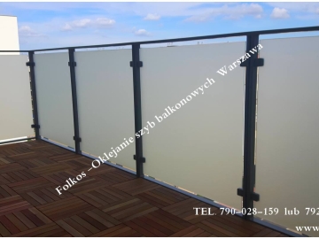 Folie na szyby balkonowe , oklejamy balkony Warszawa Anny German, Kaliny Jędrusik, Rydygiera, Przasnyska, Żeromskiego...