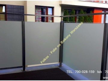 Folie na balkon Bielany- Oklejamy balkony Bielany -Folia prywatyzująca na szklany balkon Warszawa-Folie na BALKONY