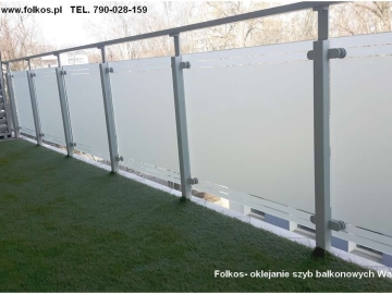 Folie na balkon Bielany- Oklejamy balkony Bielany -Folia prywatyzująca na szklany balkon Warszawa-Folie na BALKONY
