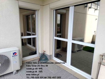 Przyciemnianie szyb Warszawa - Folie z filtrem UV i IR - Folie przeciwsłoneczne zewnętrzne na okna -usługa oklejania