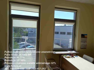 Folia przeciwsłoneczna zewnetrzna Silver 35 Xtra SR - redukcja IR 77%, redukcja UV 99%- przyciemnianie szyb Warszawa