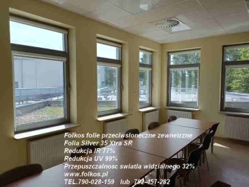 Folia przeciwsłoneczna zewnetrzna Silver 35 Xtra SR - redukcja IR 77%, redukcja UV 99%- przyciemnianie szyb Warszawa