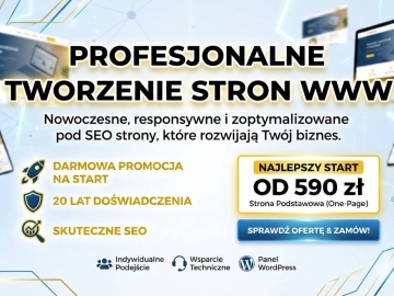 Strona internetowa już od 590 zł - BEZ PRZEPŁACANIA! + DODAWANIE OGŁOSZEŃ